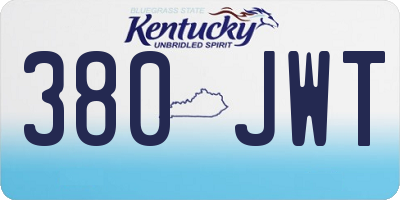 KY license plate 380JWT