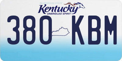 KY license plate 380KBM