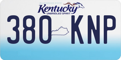 KY license plate 380KNP
