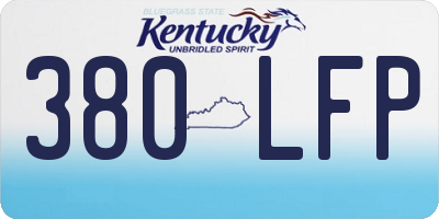 KY license plate 380LFP