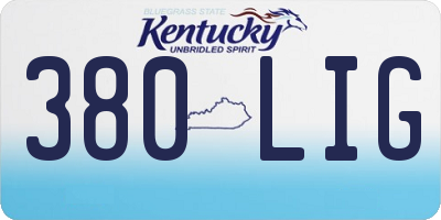 KY license plate 380LIG