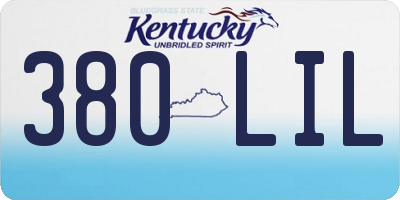 KY license plate 380LIL