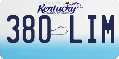KY license plate 380LIM