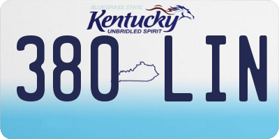 KY license plate 380LIN