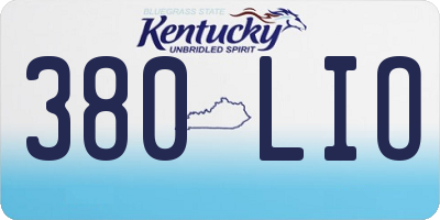 KY license plate 380LIO