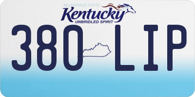 KY license plate 380LIP