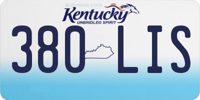KY license plate 380LIS