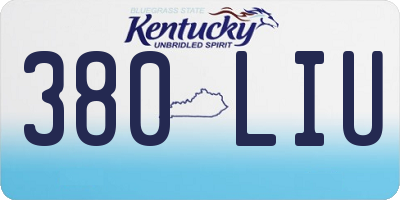 KY license plate 380LIU