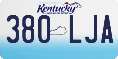 KY license plate 380LJA