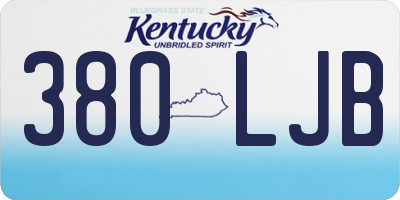 KY license plate 380LJB