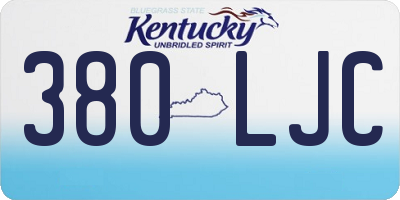 KY license plate 380LJC
