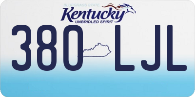 KY license plate 380LJL