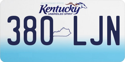 KY license plate 380LJN