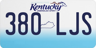 KY license plate 380LJS