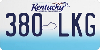 KY license plate 380LKG