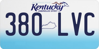 KY license plate 380LVC