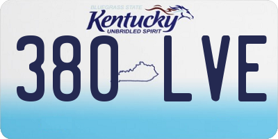 KY license plate 380LVE