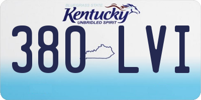 KY license plate 380LVI