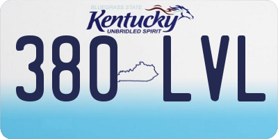 KY license plate 380LVL