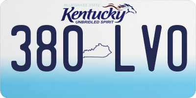 KY license plate 380LVO