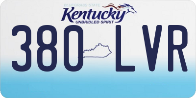 KY license plate 380LVR
