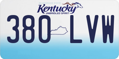 KY license plate 380LVW