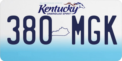 KY license plate 380MGK