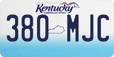 KY license plate 380MJC