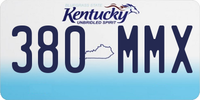 KY license plate 380MMX