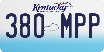 KY license plate 380MPP