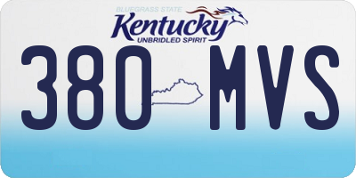KY license plate 380MVS