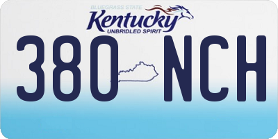 KY license plate 380NCH