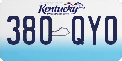 KY license plate 380QYO