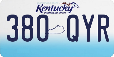KY license plate 380QYR