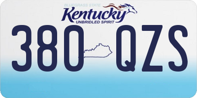 KY license plate 380QZS