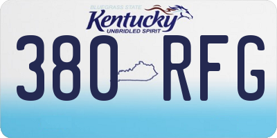KY license plate 380RFG