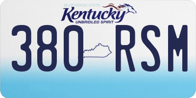 KY license plate 380RSM