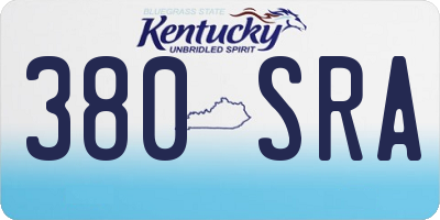 KY license plate 380SRA