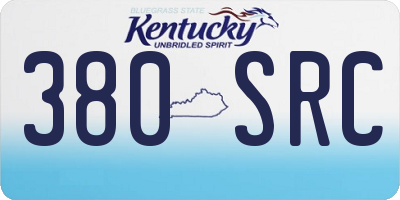 KY license plate 380SRC