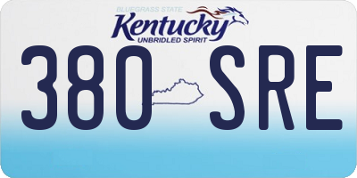 KY license plate 380SRE