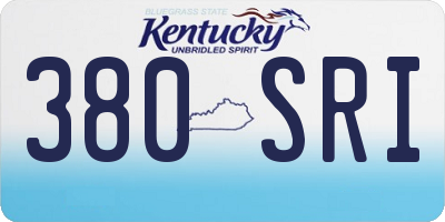 KY license plate 380SRI