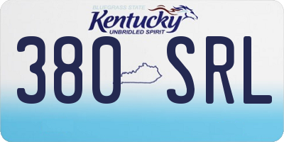 KY license plate 380SRL
