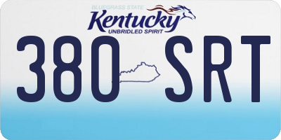 KY license plate 380SRT