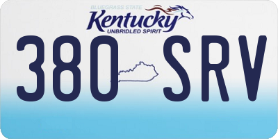 KY license plate 380SRV