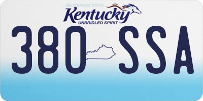 KY license plate 380SSA