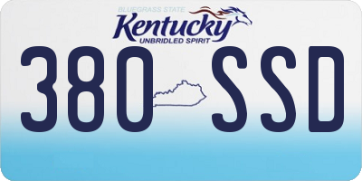 KY license plate 380SSD