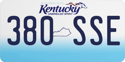 KY license plate 380SSE