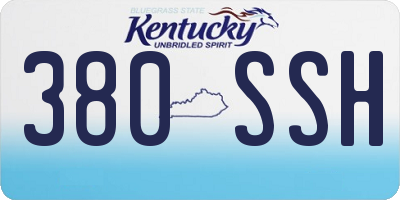 KY license plate 380SSH