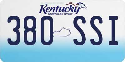 KY license plate 380SSI