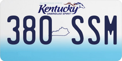 KY license plate 380SSM